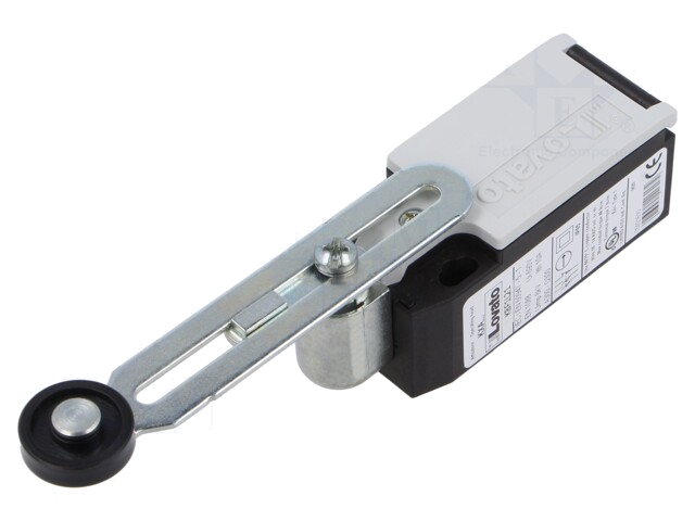Eindschakelaar; regelbare hendel, roller; NC + NO x2; 10A; M20 Eindschakelaar; regelbare hendel, roller; NC + NO x2; 10A; M20
